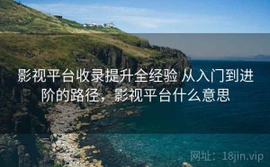 影视平台收录提升全经验 从入门到进阶的路径，影视平台什么意思