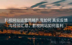 影视网站运营策略到底如何 真实反馈与经验汇总，影视网站如何盈利