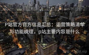 P站官方官方信息汇总：运营策略清单与功能梳理，p站主要内容是什么