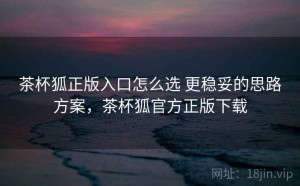 茶杯狐正版入口怎么选 更稳妥的思路方案，茶杯狐官方正版下载