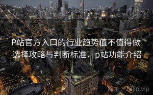P站官方入口的行业趋势值不值得做 选择攻略与判断标准，p站功能介绍