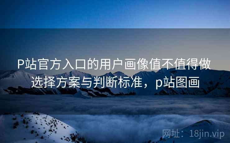 P站官方入口的用户画像值不值得做 选择方案与判断标准,p站图画 P站官方入口的用户画像值不值得做 选择方案与判断标准,p站图画
