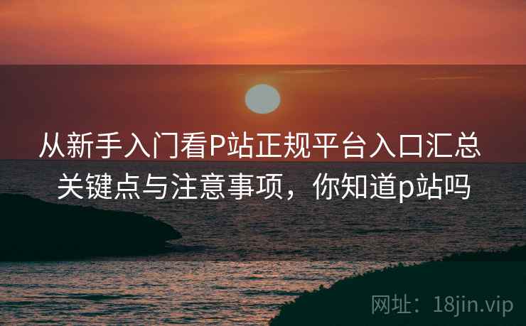 从新手入门看P站正规平台入口汇总 关键点与注意事项,你知道p站吗 从新手入门看P站正规平台入口汇总 关键点与注意事项,你知道p站吗