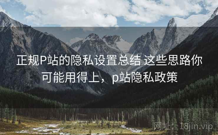 正规P站的隐私设置总结 这些思路你可能用得上,p站隐私政策 正规P站的隐私设置总结 这些思路你可能用得上,p站隐私政策